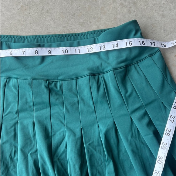 Moon Wood Plus Size Pleated Skirt High Waist with Shorts Sz XL Dark Green = - Picture 5 of 7